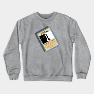 The Diagonal Daredevil Chess Bishop Trading Card Crewneck Sweatshirt